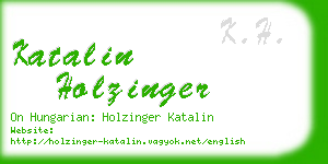 katalin holzinger business card
